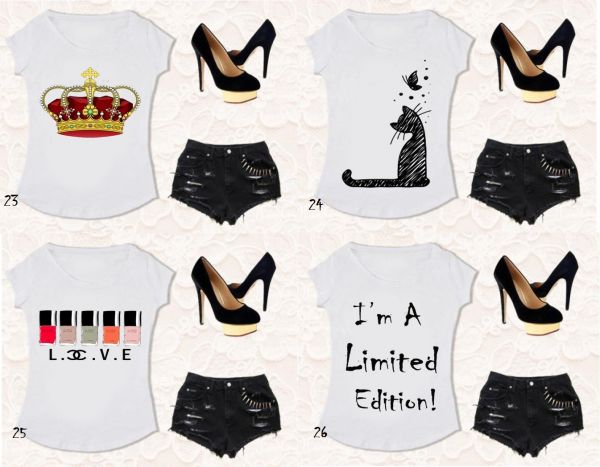 T-shirts Tees, Femininas, Camisetas Customizadas!!