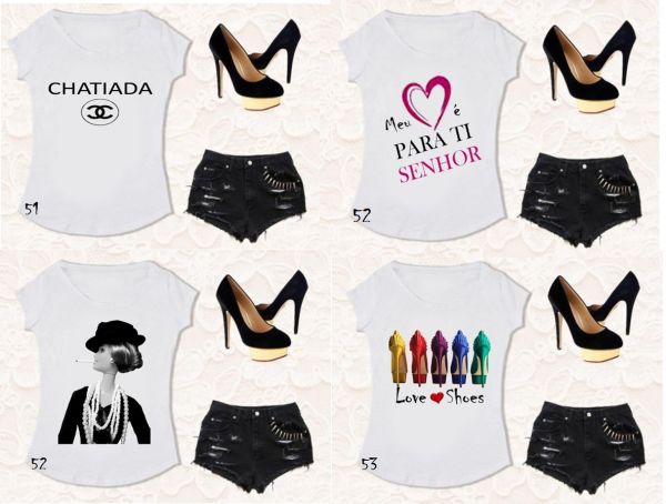 T-shirts Tees, Femininas, Camisetas Customizadas!!